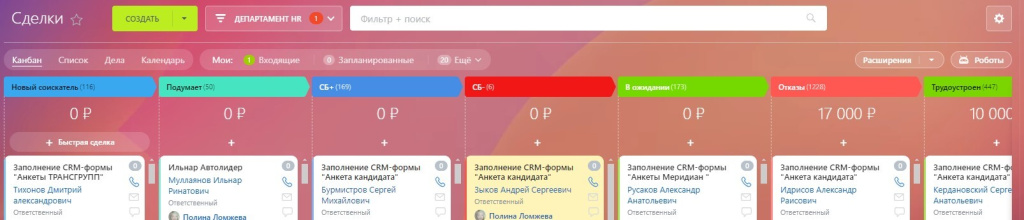Воронка HR